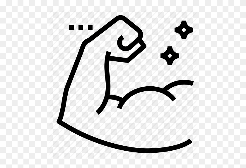 512x512 Arm, Muscle, Strength, Training, Workout Icon - Muscle Arm PNG