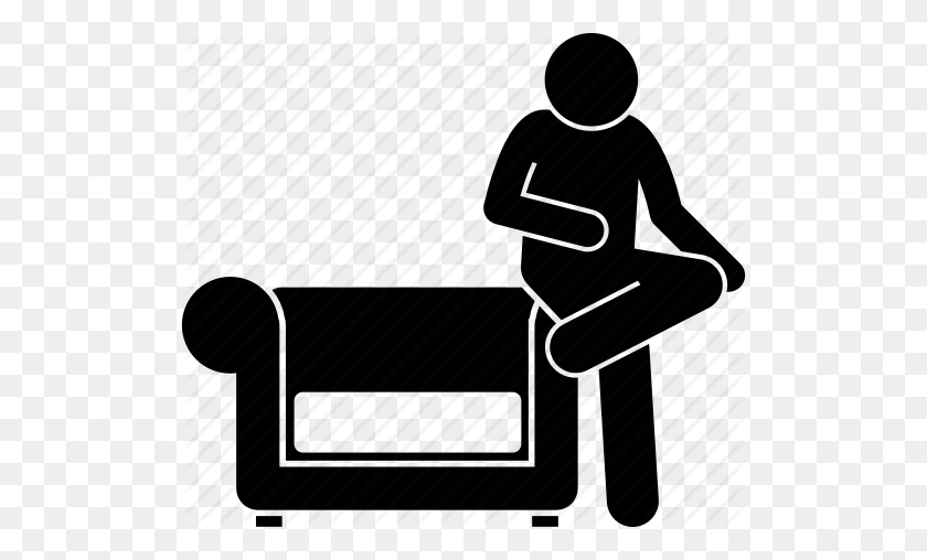 512x448 Arm Rest, Couch, Man, People, Sitting, Sofa Icon - People Sitting At Table PNG