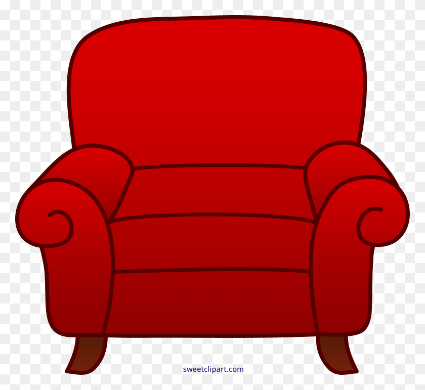 4966x4527 Кресло Красный Клипарт - Кресло Клипарт