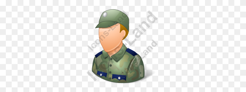 256x256 Army Soldier Male Light Icon, Pngico Icons - Army Helmet PNG