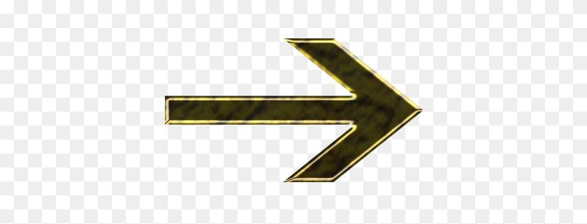 382x261 Arrow - Gold Arrow PNG