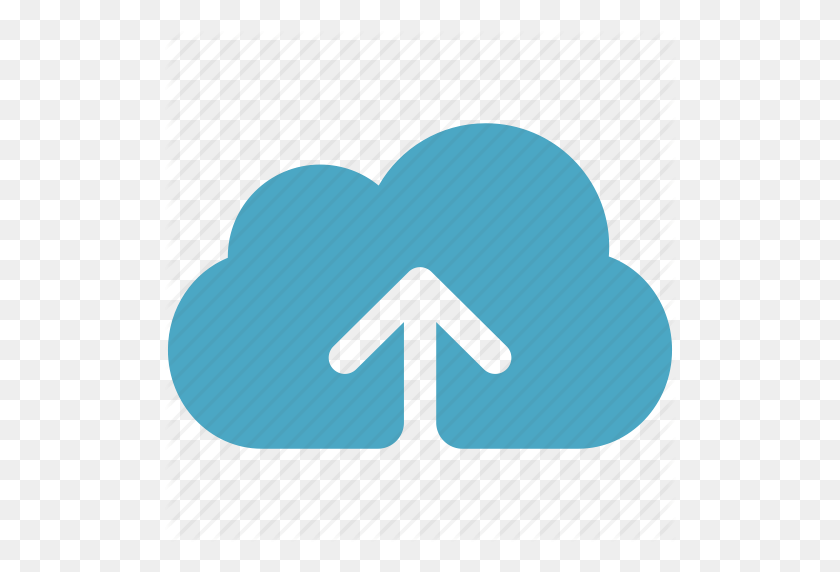 512x512 Arrow, Blue, Cloud, Cloudy, Upload Icon - Blue Cloud PNG