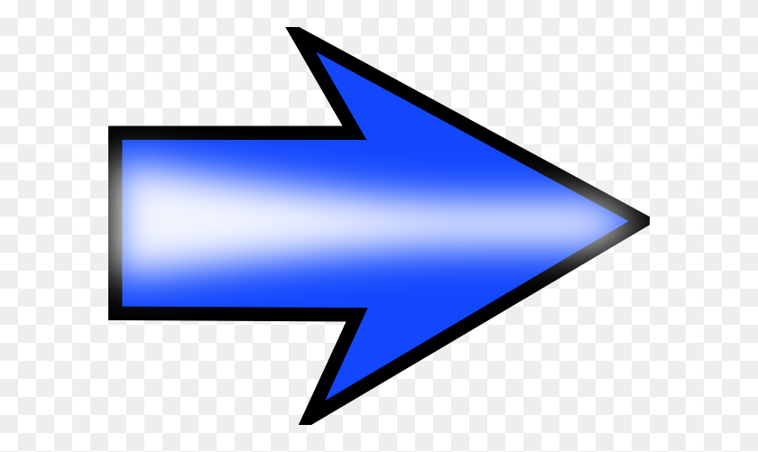600x441 Flecha Azul Derecha Clipart - Tiana Clipart