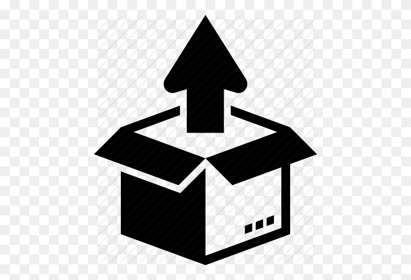 456x512 Arrow, Box, Crate, Out Of The Box, Unpack, Upwards Icon - Box Icon PNG