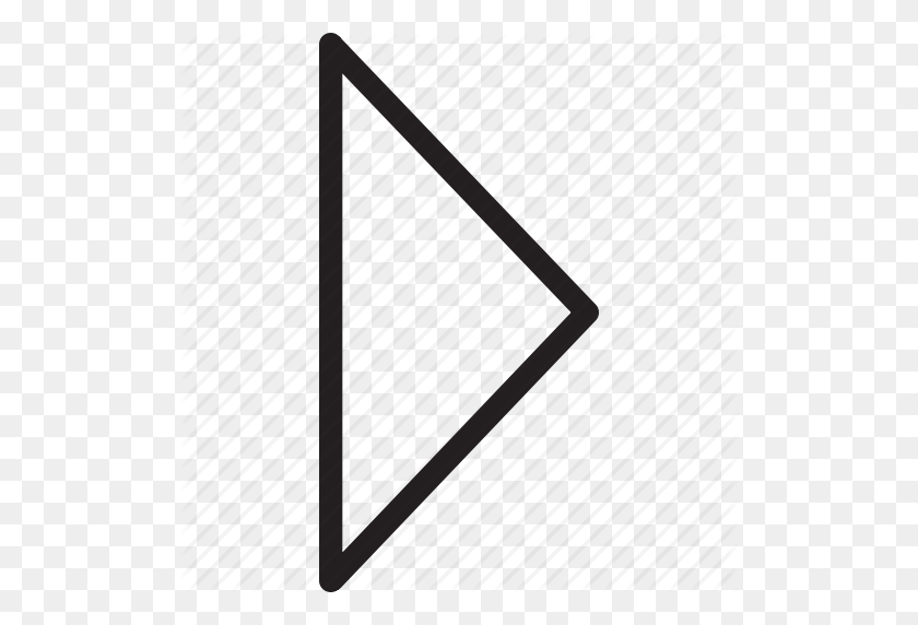 512x512 Стрелка, Каретка, Далее, Вправо, Значок Треугольника - Правый Треугольник Png