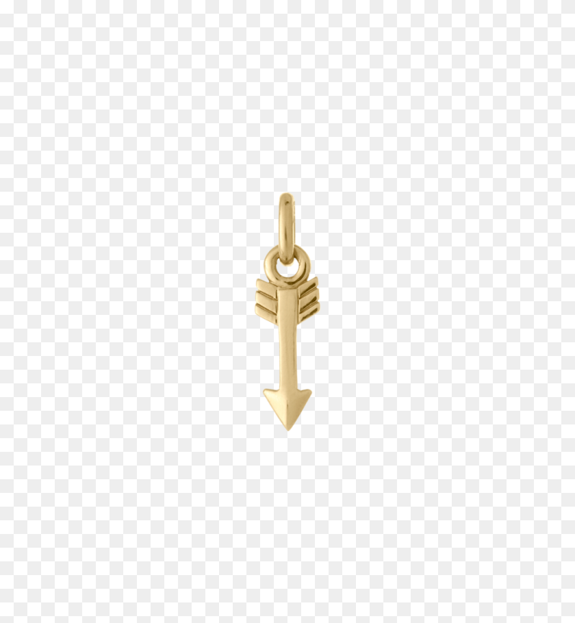 939x1024 Arrow Charm - Gold Arrow PNG