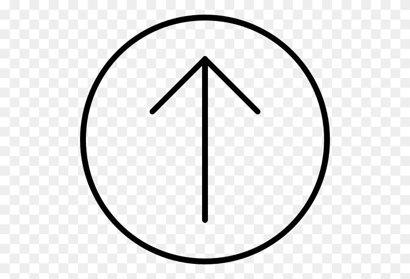 512x512 Arrow, Circle, Direction, Going Up, Rise, Small, Thin, Upload - Small Arrow PNG