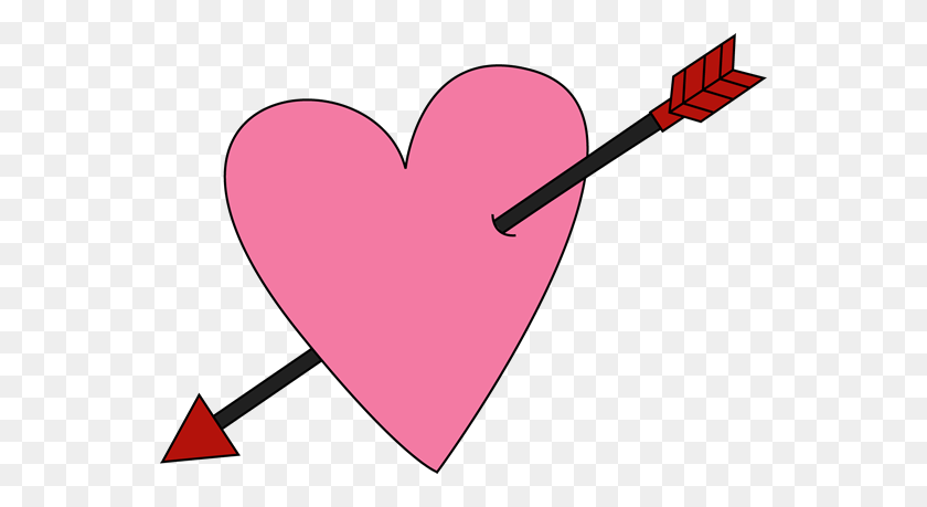 550x399 Arrow Clipart Heart - Crossed Arrows Clip Art