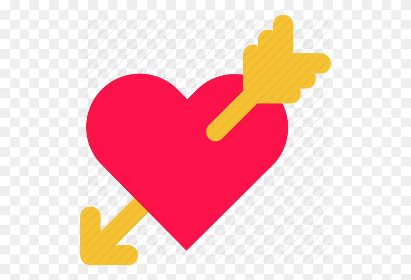 512x512 Arrow, Cupid, Heart, Hit, Love, Valentine Icon - Cupid PNG