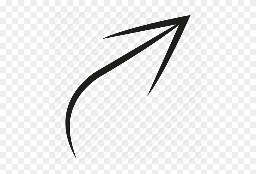 512x512 Arrow, Curve, Diretion, Scribble, Sketch, Way Icon - Scribble PNG