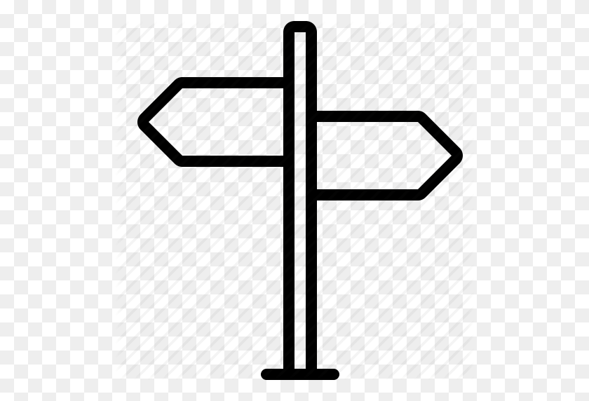 512x512 Arrow, Direction, Directions, Navigation, Sign, Signpost, Street - Signpost Clipart