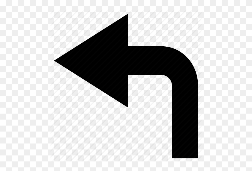 512x512 Arrow, Direction, Navigational Arrow, Pointing, Street Sign, Turn - Arrow Sign PNG