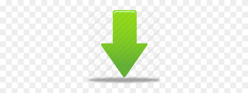 256x256 Flecha, Abajo, Descargar, Icono De Flecha Verde - Logotipo De Flecha Verde Png