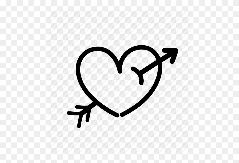 512x512 Arrow, Heart, In Love, Love Tattoo, Romantic, Tattoo, Wedding Icon - Heart Tattoo PNG