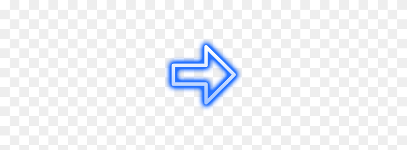 250x250 Arrow Neon Blue Right Transparent Png - Neon Line PNG