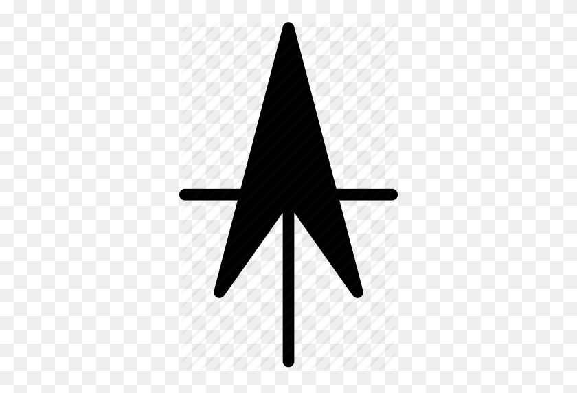 318x512 Arrow, North, Point, Solid Icon - North Arrow PNG