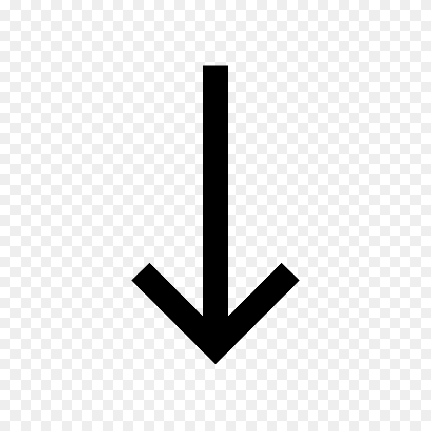 1600x1600 Arrow Pointing Down Icon - Pointing Arrow PNG