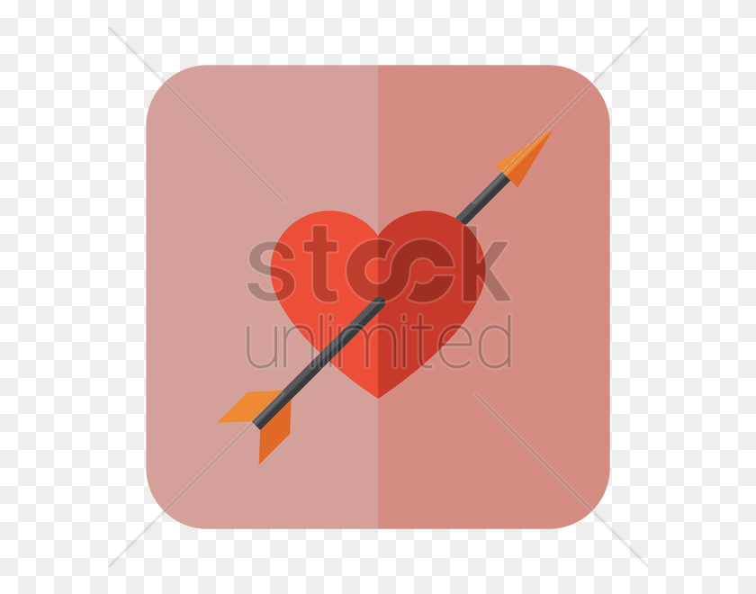 600x600 Стрелка С Сердечком Векторное Изображение - Сердце Вектор Png