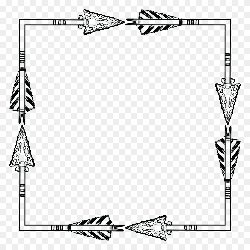 4000x4000 Arrows Clipart Frame - Square Picture Frame PNG