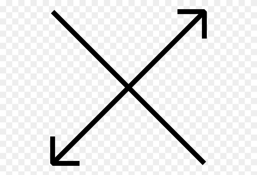 512x512 Flechas Estiran Icono Diagonal Con Formato Png Y Vector Gratis - Línea Diagonal Png