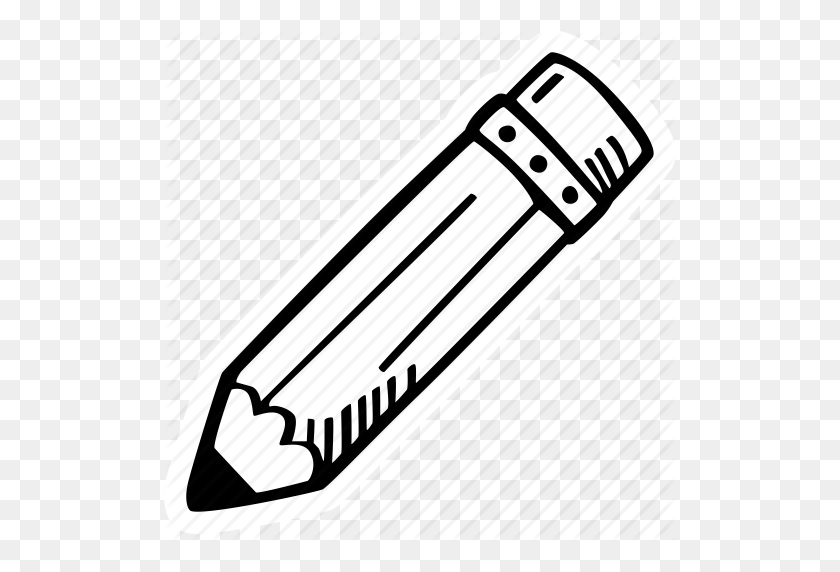 512x512 Art, Arts And Crafts, Craft, Doodle, Hobby, Pencil Icon - Pencil Icon PNG