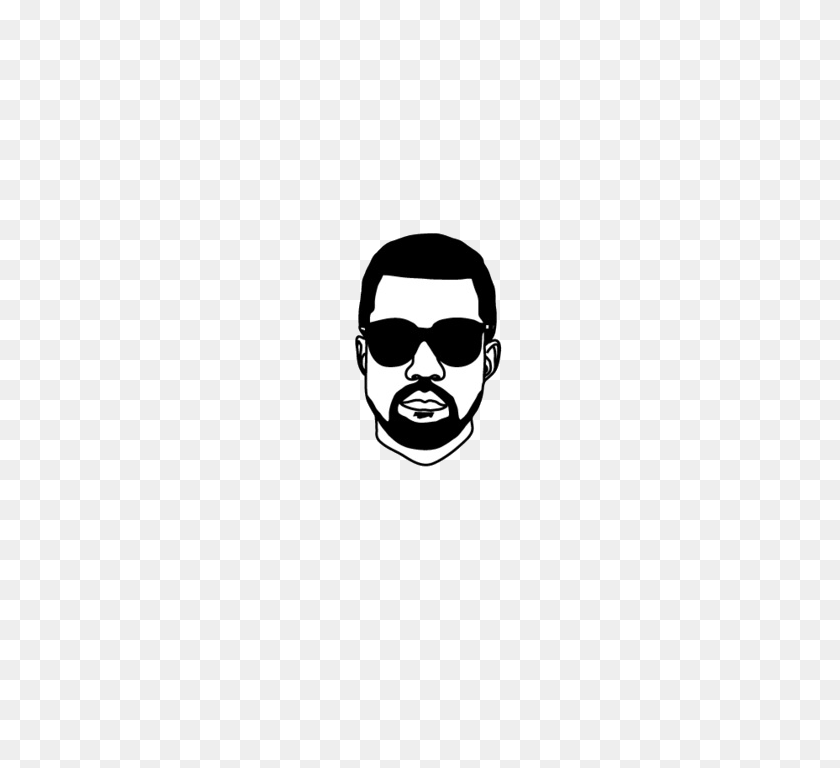 500x708 Arte En Blanco Y Negro Kanye Kanye West Gráfico Gráfico Transparente - La Cara De Kanye Png