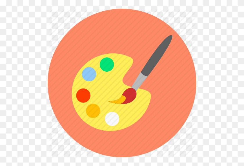 512x512 Art, Brush, Color, Painting, Palette, Tray, Watercolor Icon - Watercolor Circle PNG