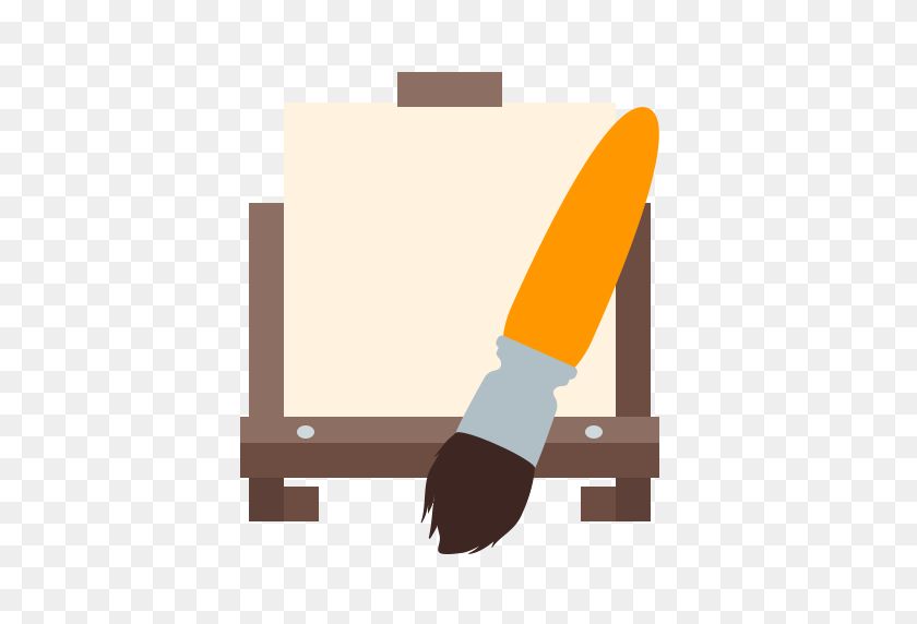 512x512 Art, Brush, Easel, Paint, Painting Icon - Art Easel Clipart