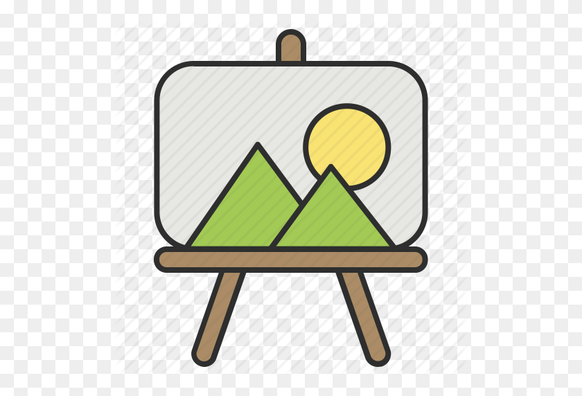 512x512 Art, Canvas, Design, Drawing, Easel, Painting Icon - Paint Easel Clipart