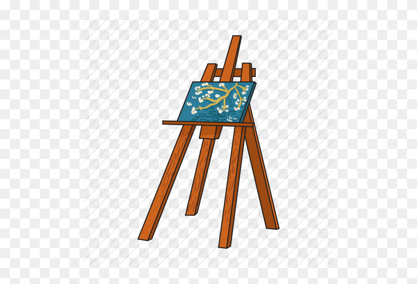 512x512 Art, Canvas, Drawing, Easel, Equipment, Painting, Stand Icon - Paint Easel Clipart