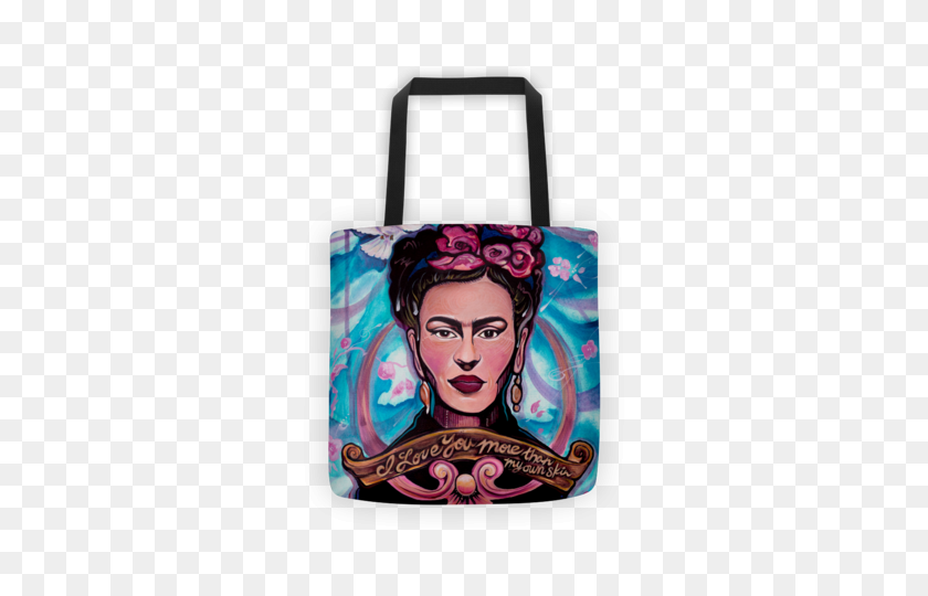 480x480 Art Canvas Tote Bags Jamie Janett Graden - Frida Kahlo Png
