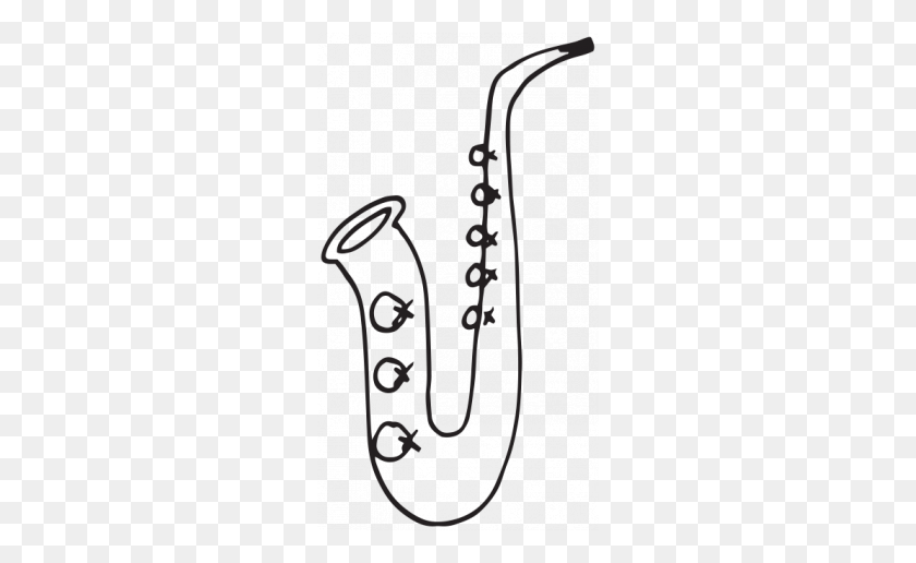 456x456 Art Class Music Doodle Saxophone Template Graphic - Saxophone Clipart Black And White