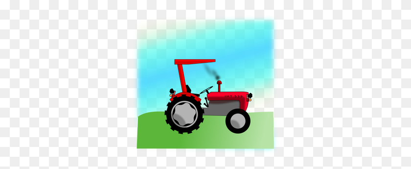 300x285 Art Clip Art Of John Deere Tractor - Red Tractor Clipart