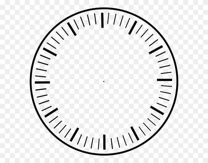 600x600 Art Clock Face Template Clock Face, Hour And Minute Marks, No - Right Hand Clipart