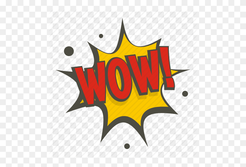 512x512 Art, Comic, Exclamation, Expression, Text, Word, Wow Icon - Wow PNG
