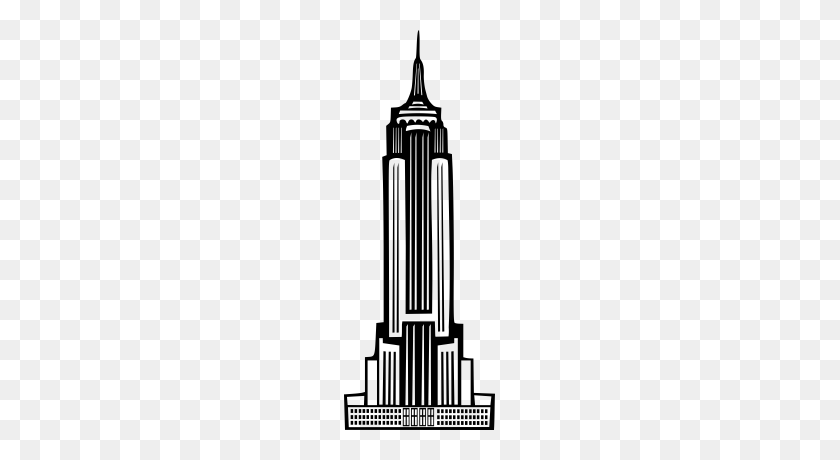 400x400 Art Deco Empire State Building Icons Arte, Dibujos - Chrysler Building Clipart