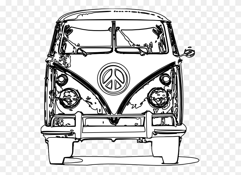 555x550 Art Molds Coloring Pages - Camper Clipart Black White