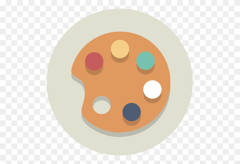 512x512 Art, Painting, Palette Icon - Painted Circle PNG