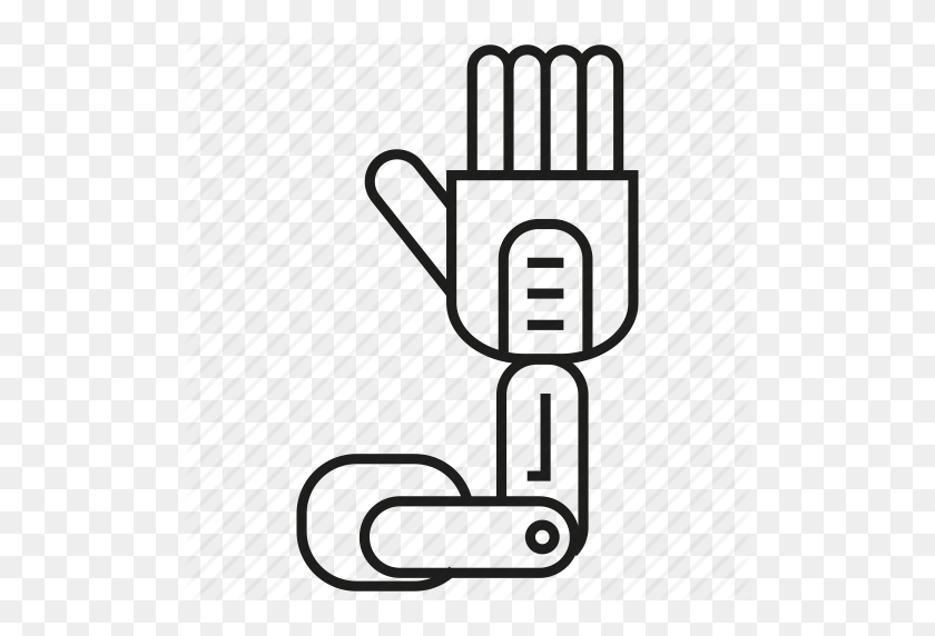 512x512 Artificial Intelligence, Automation, Industry, Machine, Robot - Robot Hand PNG