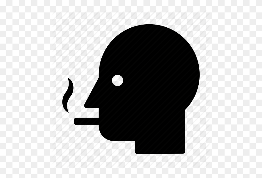 512x512 Ash, Cigarette, Head, No Smoking, Smoke, Smoker, Smoking Icon - Smoke Transparent PNG