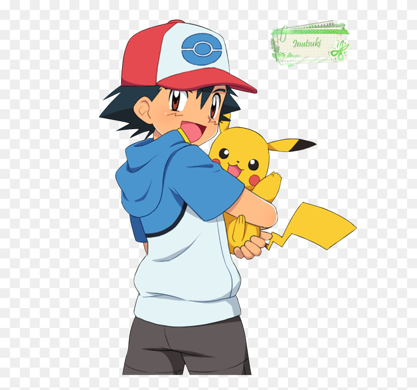 600x725 Ash Pikachu Satoshi - Pokemon Ash Png