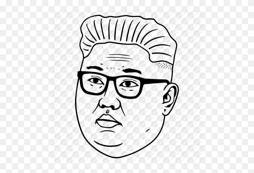 512x512 Asia, Jong, Kim, Kim Jong Un, Leader, North Korea, Un Icon - Kim Jong Un Face PNG