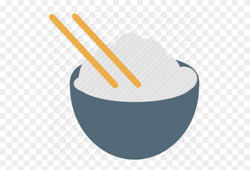 512x512 Asian, Bowl, Chinese, Chopstick, Cuisine, Japanese, White Rice Icon - Chopstick PNG