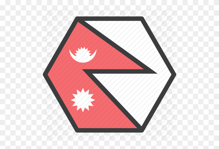 512x512 Азиатский, Страна, Флаг, Непал, Непальский Значок - Флаг Непала Png