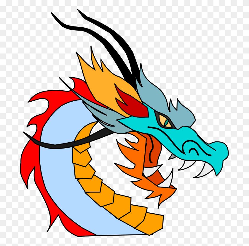 706x768 Asian Dragon Clipart - Chinese Girl Clipart
