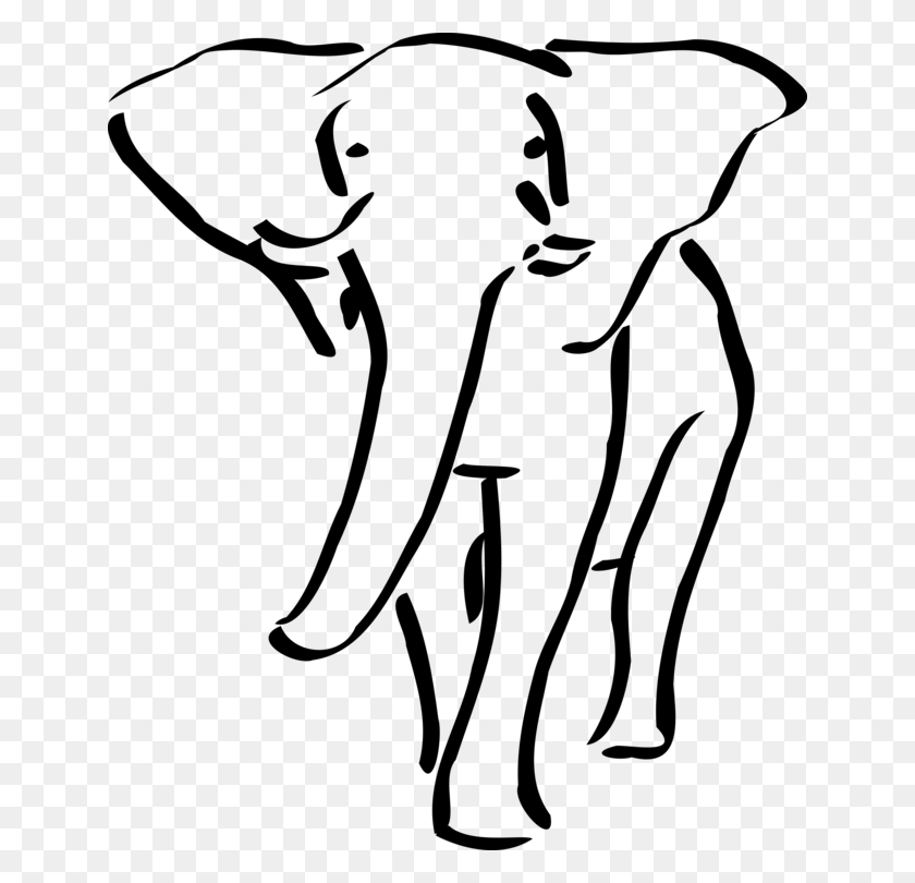 642x750 Азиатский Слон Африканский Слон Носорог Elephantidae Раскраски - Художественный Клипарт