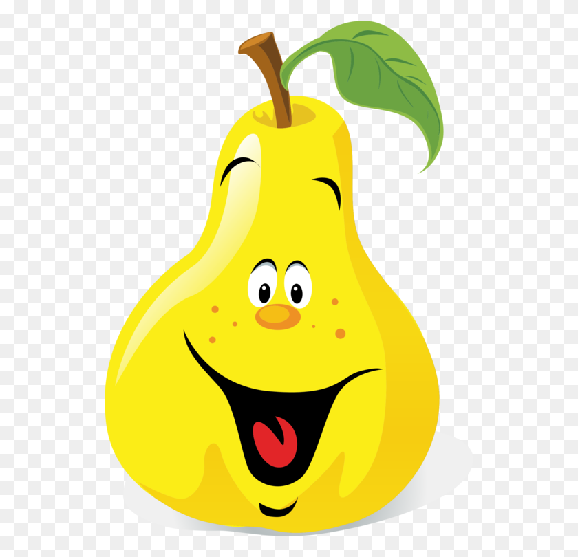 536x750 Asian Pear Cartoon Chinese White Pear Food Fruit - Fruit Snack Clipart