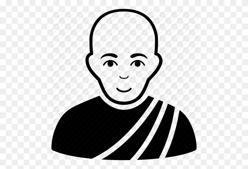 512x512 Азиатская Религия, Буддизм, Буддизм, Монах, Религиозный Мальчик, Тайский Парень - Буддийский Монах Клипарт