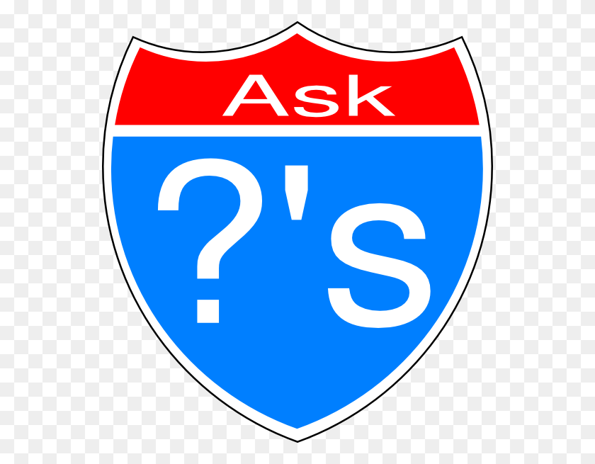 552x595 Ask Questions Interstate Sign Clip Art - Ask Clipart