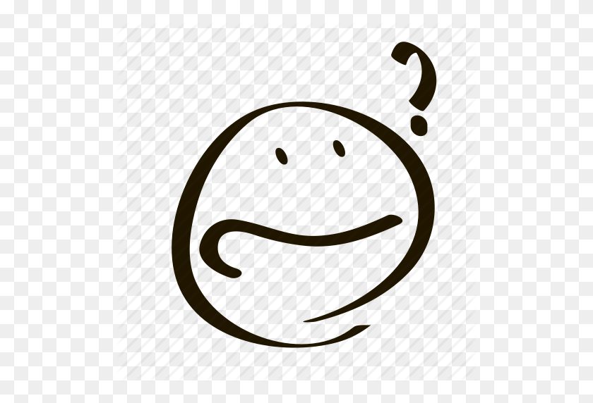512x512 Asking, Emoji, Emoticon, Emotion, Lost, Question, Thinking Icon - Question Emoji PNG